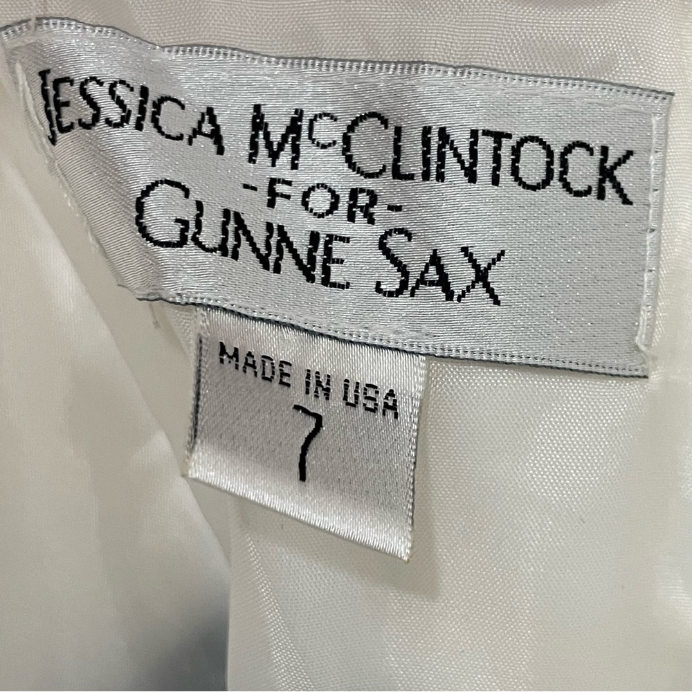 Jessica McClintock for Gunne Sax Vintage Tuxedo Formal Dress Prom Vintage Size 7 - Picture 8 of 15